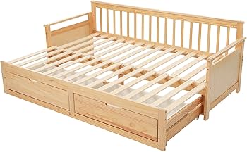 Amazon｜ソファーベッド 伸縮式 3人掛け 木製 引き出し付き 収納